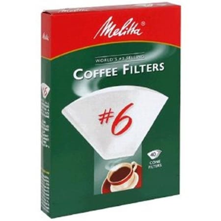 40-Count No.6 White Cone Coffee Filters